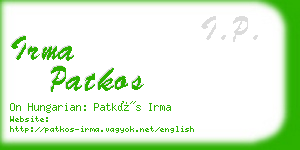 irma patkos business card